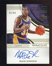 2024-25 Panini Immaculate Heralded Signatures Magic Johnson HOF AUTO 63/99