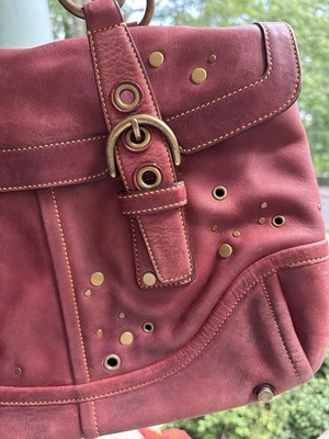 Vintage Y2K COACH Soho Satchel Oxblood Burgundy Leather 9642 | eBay