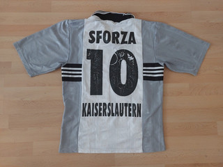 1. FC Kaiserslautern Trikot 97/98 Sforza Nr. 10 weiß/silbergrau Größe M
