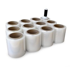 IDL Packaging 5" x 1000' Stretch Wrap Mini Roll 80 Ga 12-Pack USA-Made