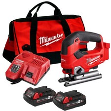 Milwaukee M18FJS-202X M18 FUEL Top Handle Jigsaw Kit 2X 2.0Ah Charger & Tool Bag