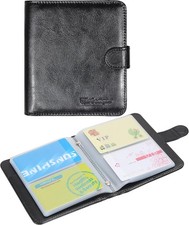 Wisdompro Business Card Book Organizer, Premium PU Leather Wallet Name... 