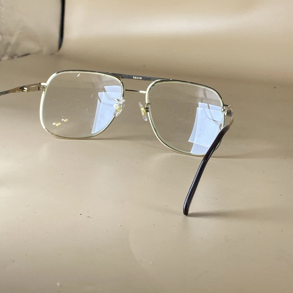 Vintage Stetson Aviator Eyeglasses Frames - Gold tone 56-18 /Japan/ Frame ONLY - Image 3 of 4