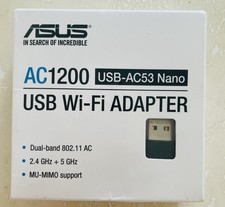 New ASUS USB-AC53 AC1200 Nano USB Dual-Band Wi-Fi Wireless Adapter MU-Mimo Sup