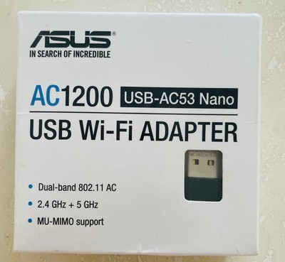 New ASUS USB-AC53 AC1200 Nano USB Dual-Band Wi-Fi Wireless Adapter MU-Mimo Sup
