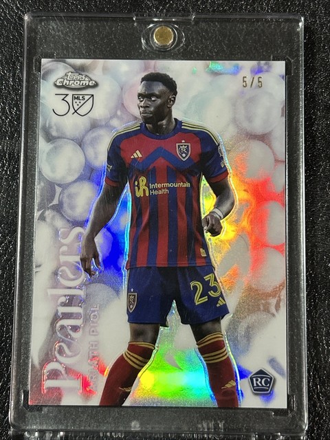 2025 Topps Chrome MLS Pearlers Ariath Piol Real Salt Lake White Pearl 5/5
