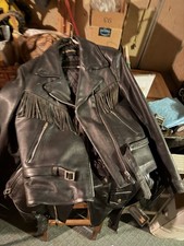 Harley-Davidson Black American Cowhide Leather Fringe Jacket