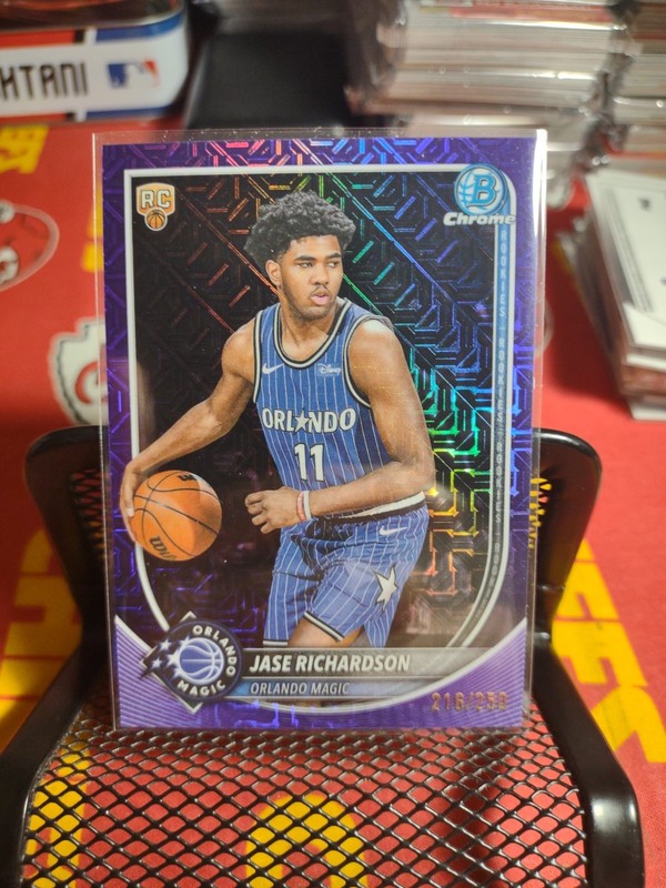 JASE RICHARDSON - 2025/26 BOWMAN CHROME  "PURPLE MOJO - (216/250)" - BCV-25