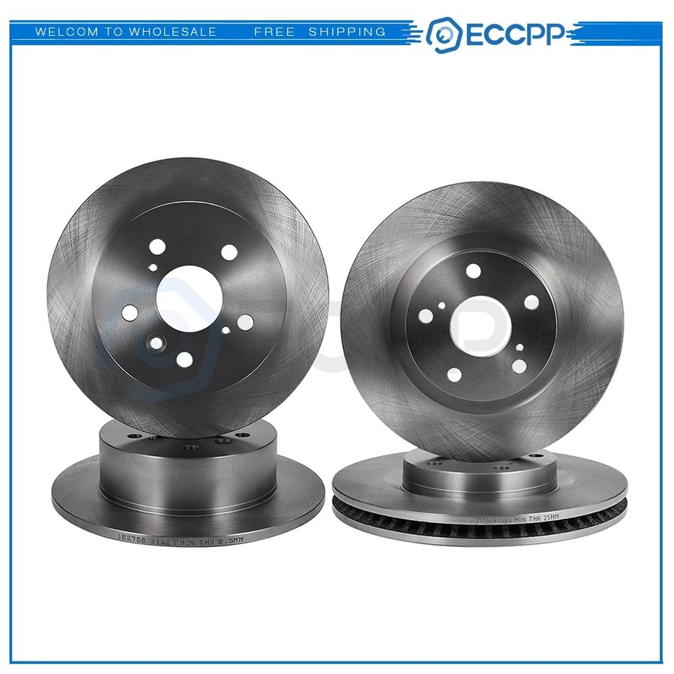 Front Rear Brake Discs Rotors For 2013-2014 Toyota Avalon 2.5L Foto 2 de 4