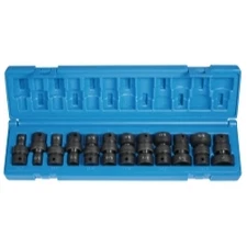 Grey Pneumatic 12 Piece 3/8" Drive Universal Swivel SAE Impact Socket Set
