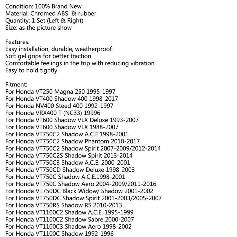 Empuñadura de mano motor 1" 25 mm para Honda Shadow VT/XVS 400/600/750/1100/1300 Magna EE. UU. Foto 4 de 4