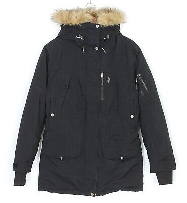 PEAK PERFORMANCE KLOND Parka Jacket Women Size M Fur Hooded PEAK PERFORMANCE KLOND Parka Jacket Women Size M Fur Hooded