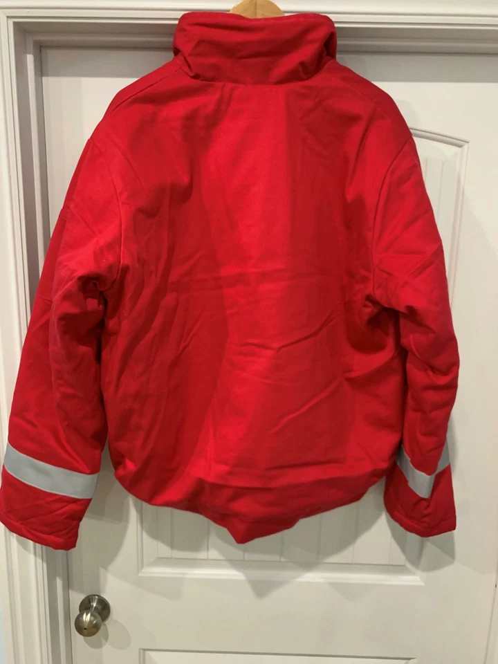 Wenaas USA Flame Retardant Fire Resistant FR Heavy Work Jacket HRC ARC Cat 2 RED - Image 2 of 4