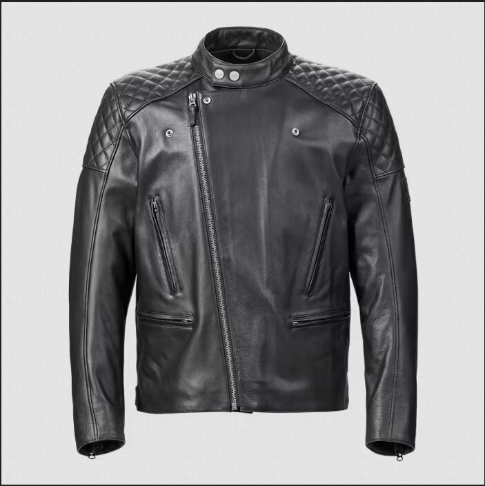 TRIUMPH BRADDANレザージャケットsサイズ Men's Braddan Air Race Jacket in Black & Gold | Motorcycle