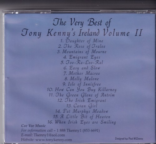 Tony Kenny "The very Best of Irland" CD - Imagen 2 de 2