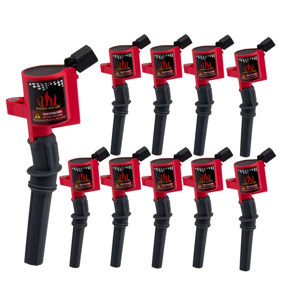 Paquete de 10 bobinas de encendido DG508 para Ford E350 Excursion F250 F350 V10 6,8 L 1997-2016 Foto 4 de 4