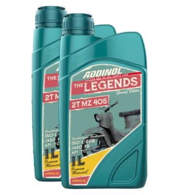 Motoröl ADDINOL Legends 2T MZ 405 2 X 1 Liter für Aprilia KTM Suzuki Kawasaki
