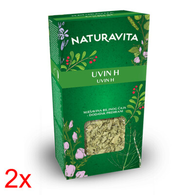 2x NATURAVITA Uvin H, Uva-Ursi, Bearberry - Herb Blend Infusion - Loose Tea 60g