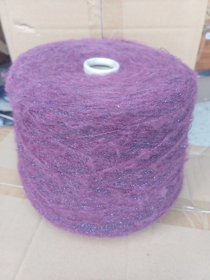 fil a tricoter Semi mohair Perle Brillante Bordeaux 870 grammes - Photo 1/1