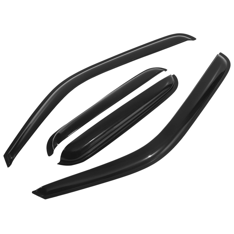 Smoke Tinted Window Visors / Rain Guards For 2006-2009 Dodge Ram Mega Cab - 4 Piece Set, Outside Mount