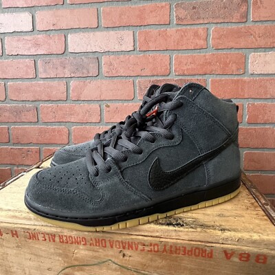 Size 9 - Nike Dunk Pro ISO SB High Orange Label - Dark Smoke Grey Nib