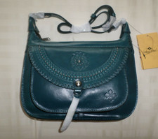 NWT Patricia Nash CAMILA Crossbody DISTRESSED VINTAGE Leather BLUE CORAL