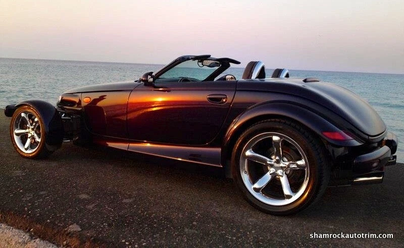 Set (2) of Chrysler Plymouth Prowler Headrest Inserts French Seam Model Only - Image 3 of 4