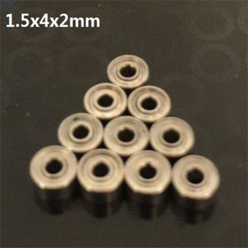 10 Pack Micro Flange Ball Bearings - 1.5x4x2mm F681XZZ Size, Miniature Steel Bearings For RC, Models & Small Tools 12 thumbnail image