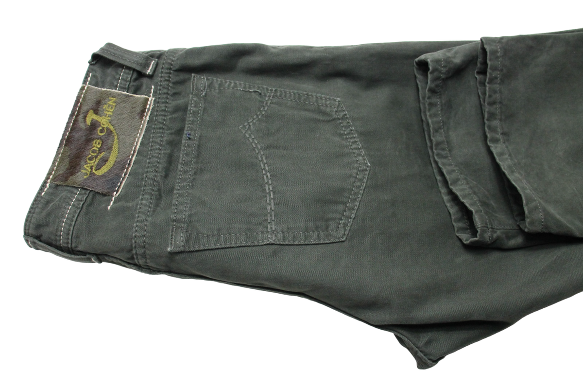 JACOB COHEN PW688 Handmade Trousers Men's W30 Tapered Fit Button