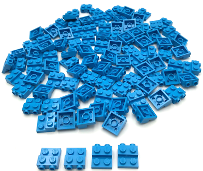Lego 100 New Dark Azure Plates Modified 2 x 2 x 2/3 with 2 Studs Lego 100 New Dark Azure Plates Modified 2 x 2 x 2/3 with 2 Studs