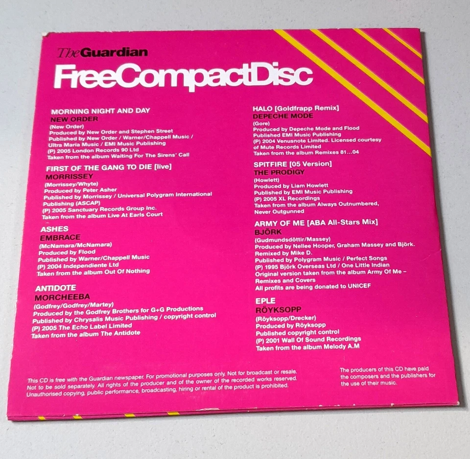FCD : PROMOTIONAL CD from THE GUARDIAN . Foto 4 de 4