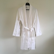 Pro Towels ETC. Mens One Size White 100 Cotton Bath House Robe Heavyweight NEW