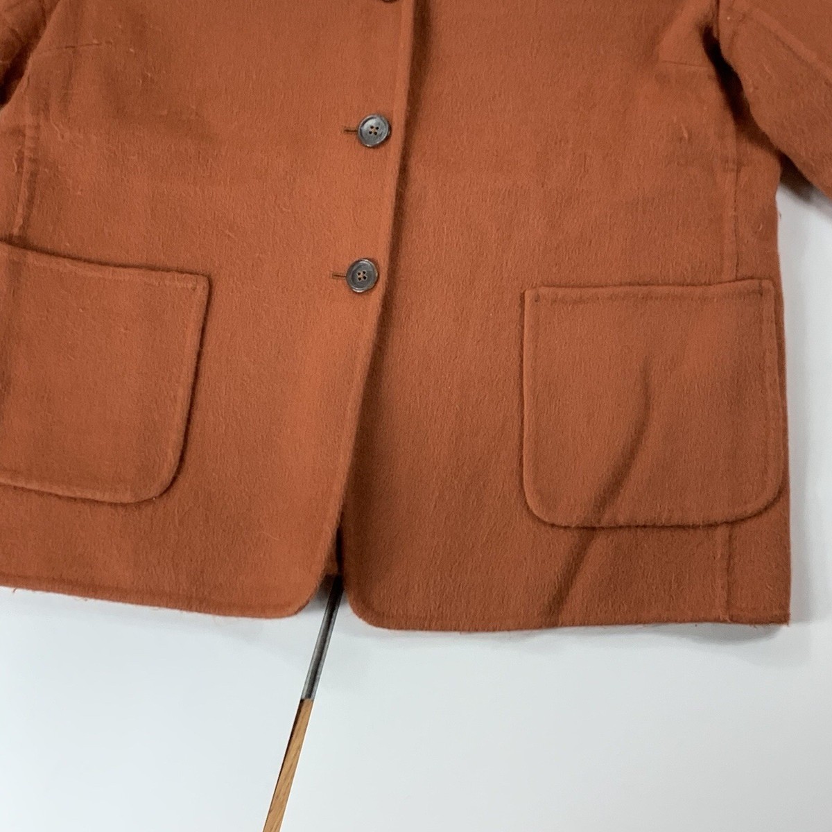 JIL SANDER Jacket 44 Orange Wool Angora Made In Italy Knit