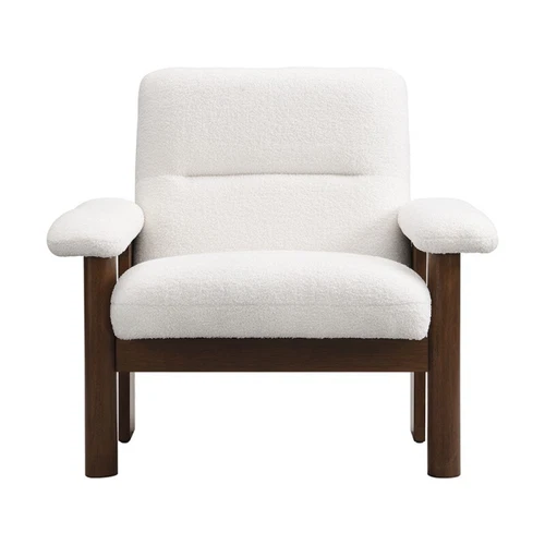 Modern Accent Chair with Ottoman Mid Century Lounge Chair with Footrest Armchair - Picture 7 of 16