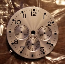 Fricker silvered dial for Lemania 1873 or Omega 1861