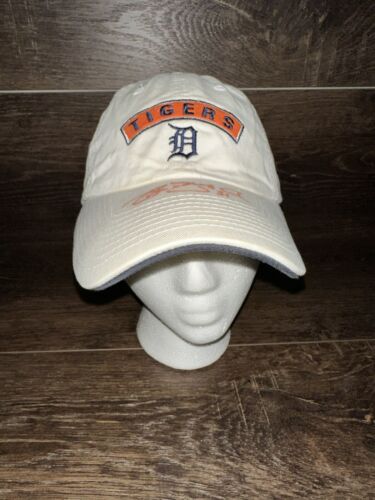 Eric Munson Detroit Tigers #31 Autographed White Hat Cap Strap Back American Nee - Afbeelding 1 van 10