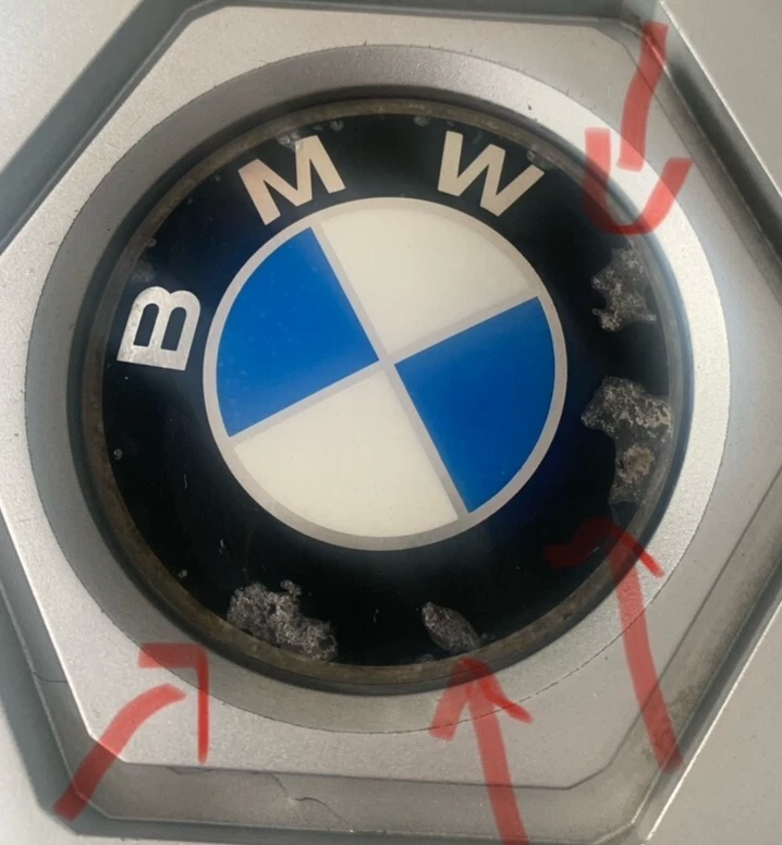 Tapa central de rueda BMW 530I 540I 740I 1993-1995 PLATEADA 36,13-1 180 113 USADO OEM Foto 4 de 4