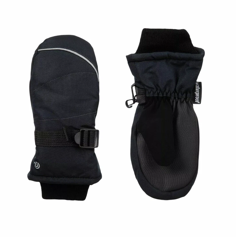 Champion C9 Guantes Impermeables Mitones, Negro Reflectante Niños Jóvenes 8-16 Nuevo Con Etiquetas Foto 2 de 4