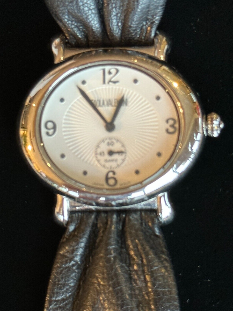 Paola Valentini Sterling Silver and Leather Wristwatch | eBay display picture 2