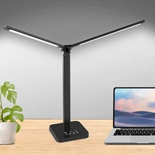 MOSTORLIT Double Head LED shadowless Desk lamp, Eye Caring Tech.  Reading Light