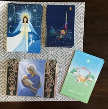 SALE!! NEW!! Lot Of 25 Religious Christmas Cards!! 4 Designs With Envelopes!!