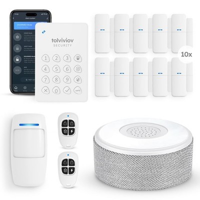 tolviviov Alarm System for Home Security, Door Alarm Systems, App Alerts, 15P...