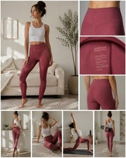 Girlfriend Collective Ribbed High Rise 7/8 Leggings Mauve M