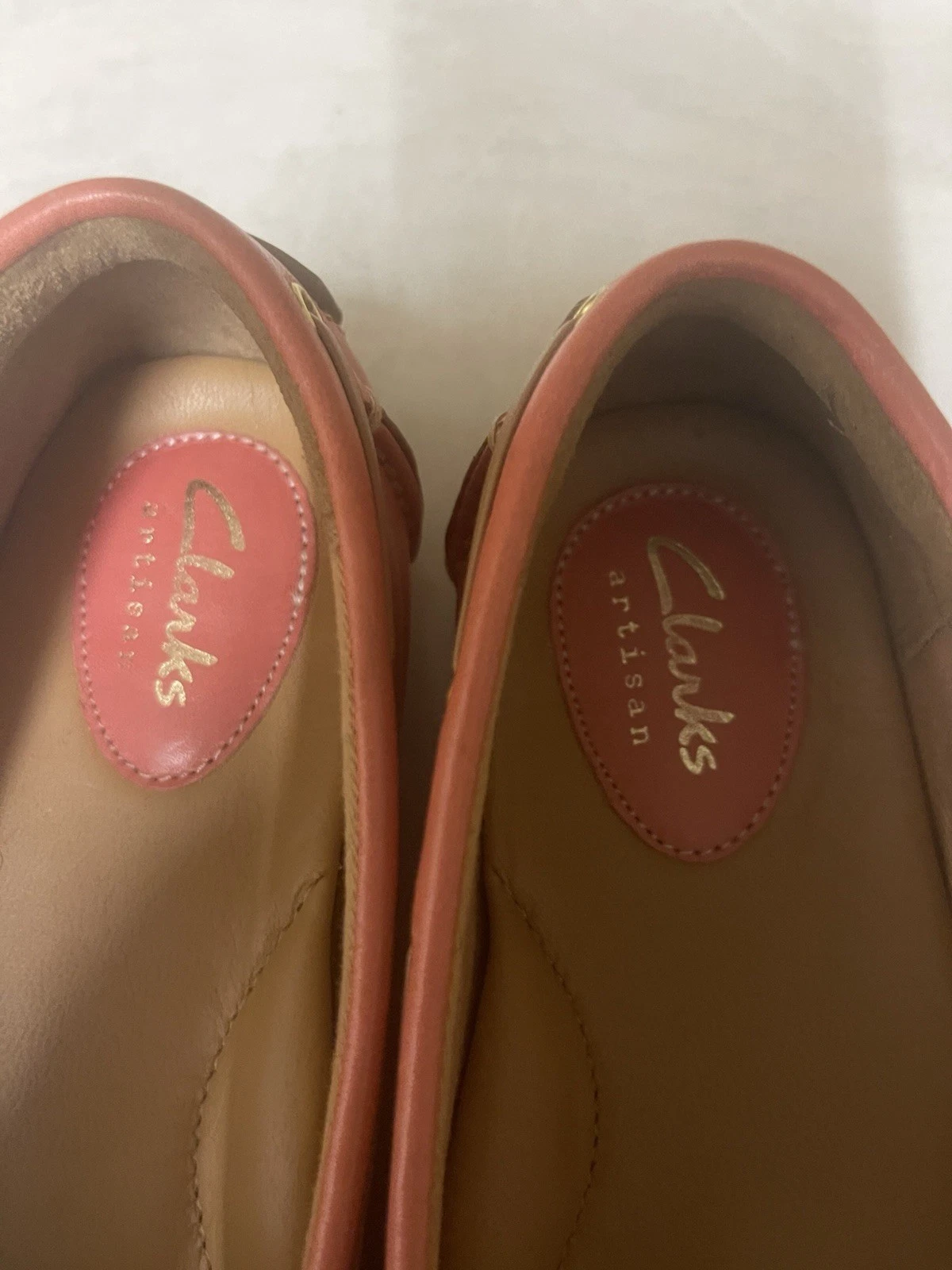 Mocassini Clarks Artisan in pelle di corallo mocassini scarpe basse da guida Regno Unito 3 5D