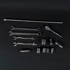 Snap-on Tools Lot 14 pc - Ratchet, Extensions, Sockets, Wrenches USA vintage