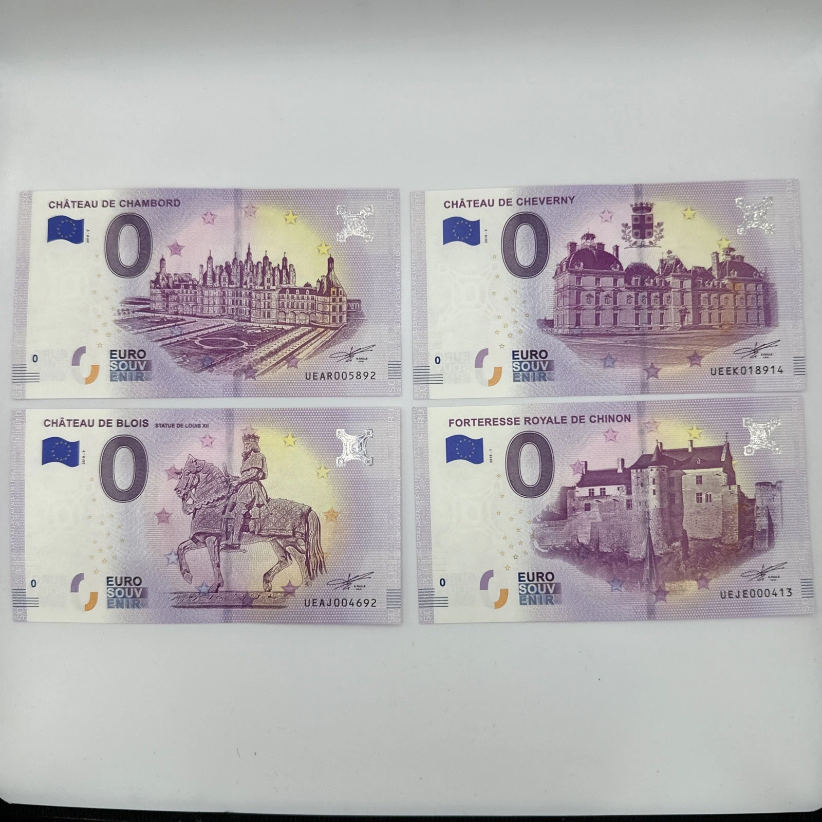 Lot 4 Billets  Zéro 0 € Euro Touristique / Souvenir 2018-1 / 2018-2 / 2018-3