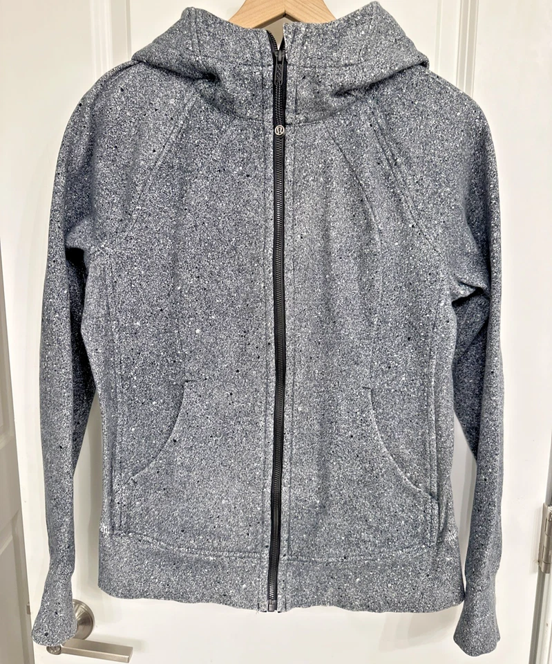 Jaqueta com capuz LULULEMON feminina tamanho 8 mergulho IV zíper completo peso pesado LW4AWPS - Imagem 4 de 4