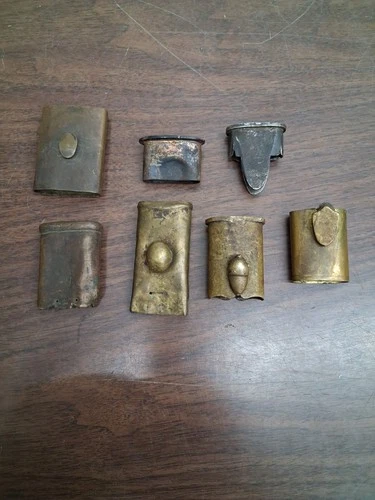 CIVIL WAR & VINTAGE SWORD & BAYONET  SCABBARD THROAT 7 PC LOT