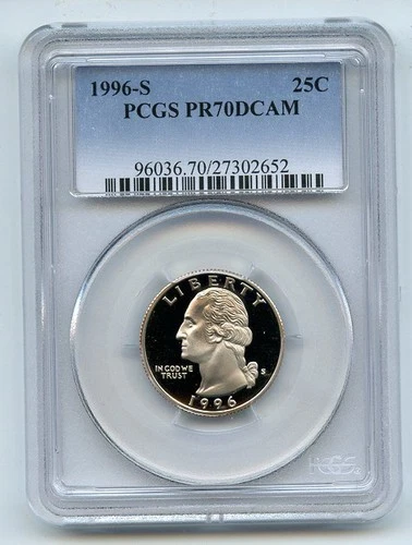 1996-S Washington Quarter Proof — photo from another recent sale