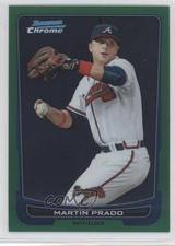 2012 Bowman Chrome Rack Pack Green Refractor Martin Prado #41 3k8